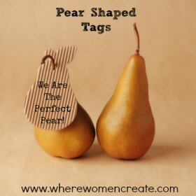 pear shaped gift tag