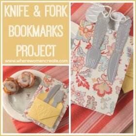 Knife & Fork Bookmarks project from Sizzix and Where Women Create