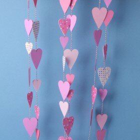 paper heart garland